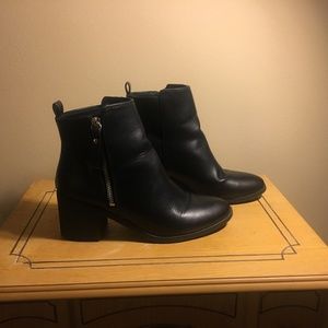 2/$15 Black Ankle Zip Booties